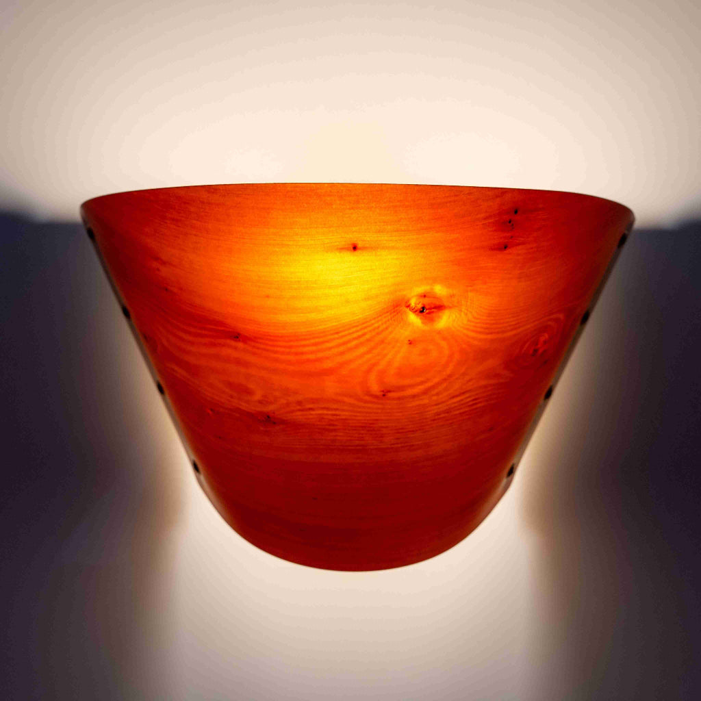 Timber Veneer Barc Wall Light
