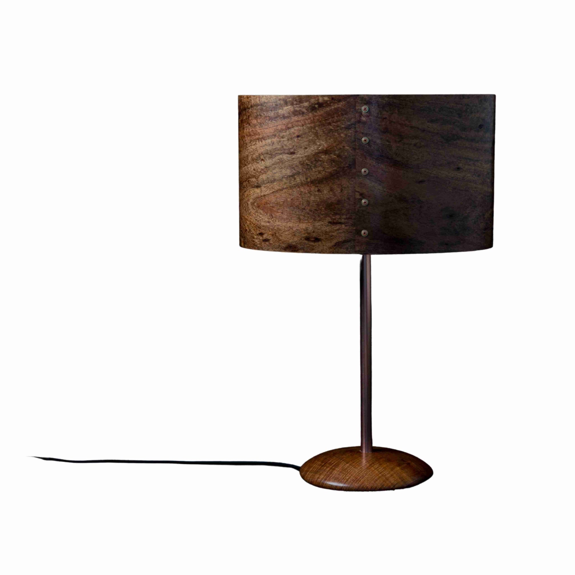 Timber Veneer Elipse Table Lamp