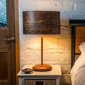Timber Veneer Elipse Table Lamp