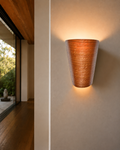 Timber Veneer Half Cone Wall Lights