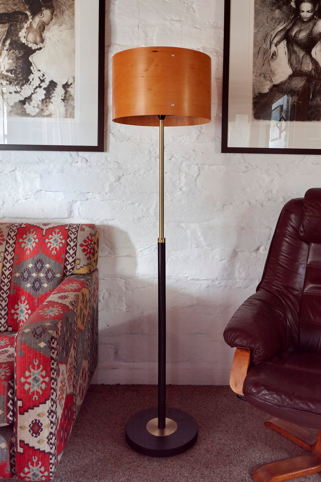 Timber Veneer Floor Lamp