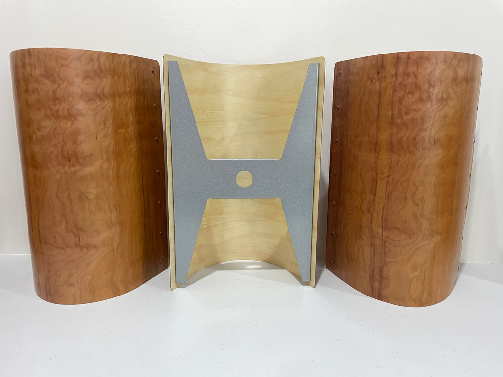 Timber Veneer Half Drum Wall Lights
