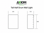 Timber Veneer Half Drum Wall Lights