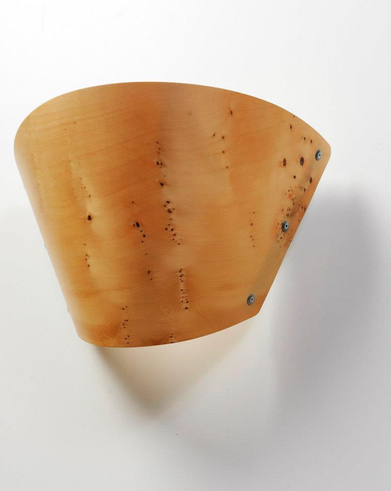 Timber Veneer Barc Wall Light