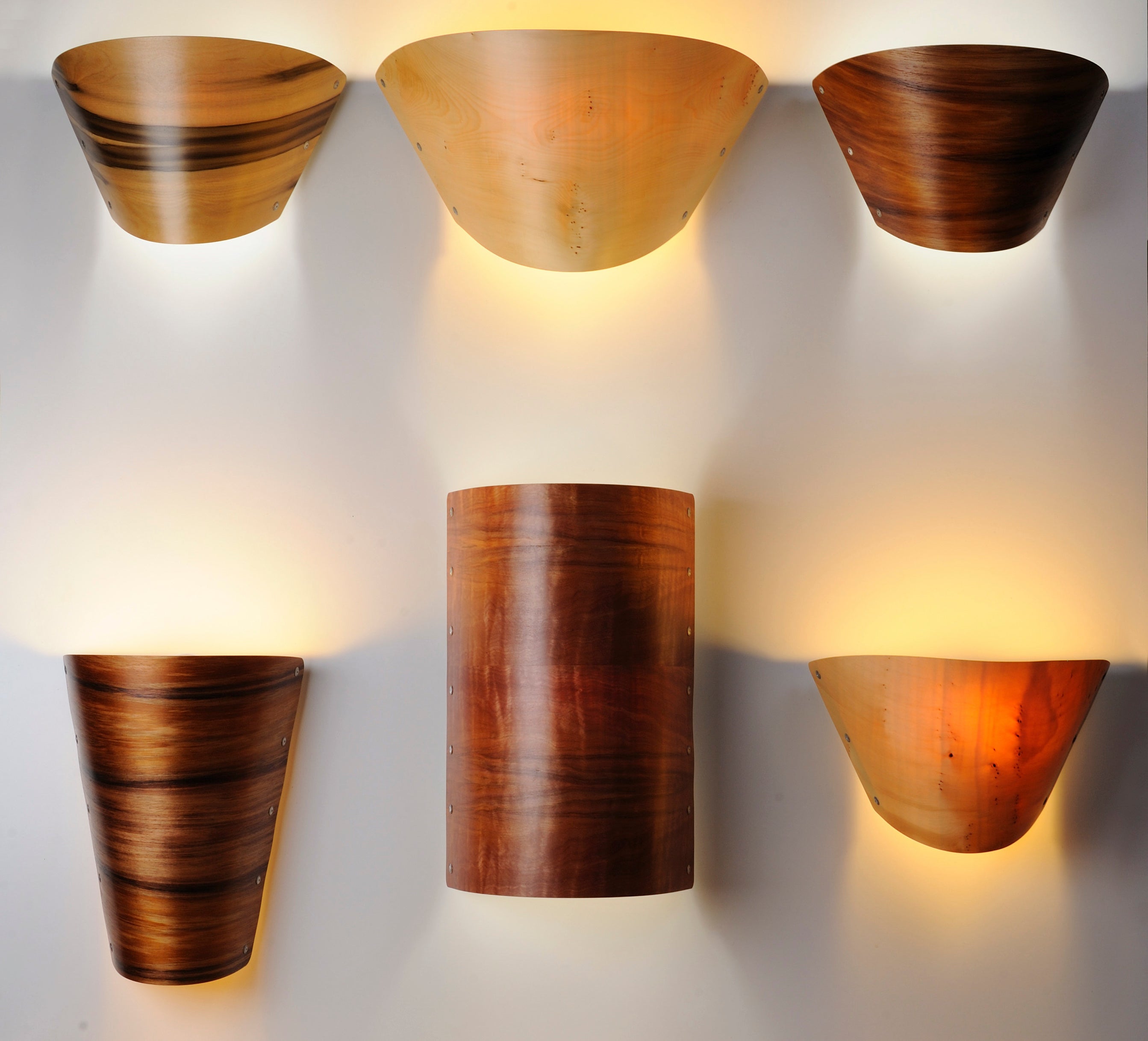 Timber Veneer Barc Wall Light